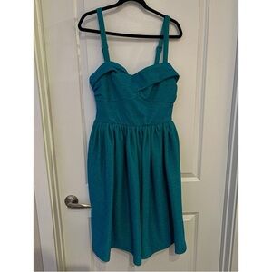 BNWT VIXEN BY MICHELINE PITT BOMBSHELL TURQUOISE LUREX SWING - XL